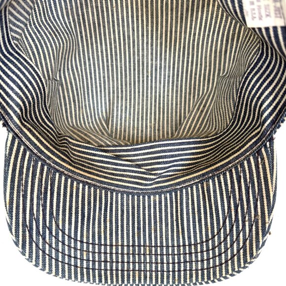 Vintage OshKosh B Gosh Hat Cap Train Engineer Railroad Snap Back USA Made - Picture 7 of 8